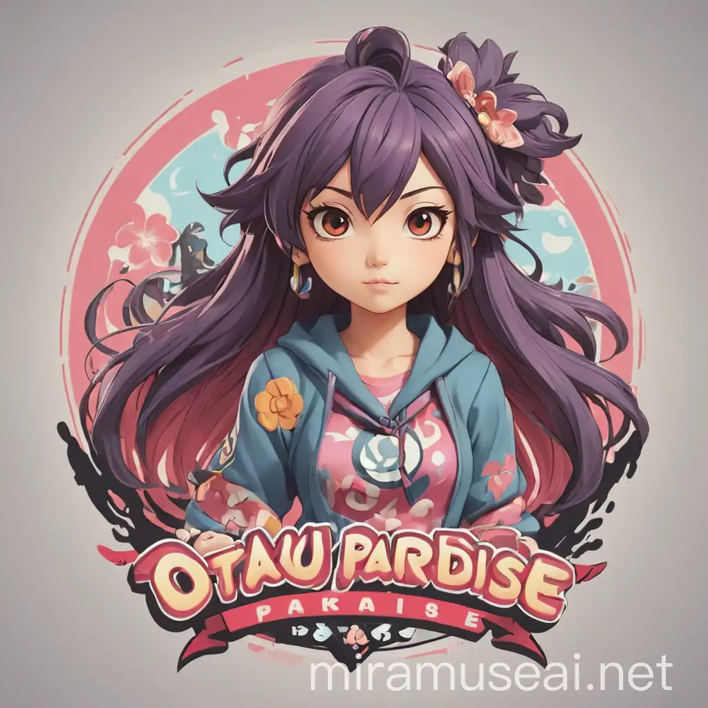 Otaku Paradise Logo Design for Selling Clothes and Manga Accessories