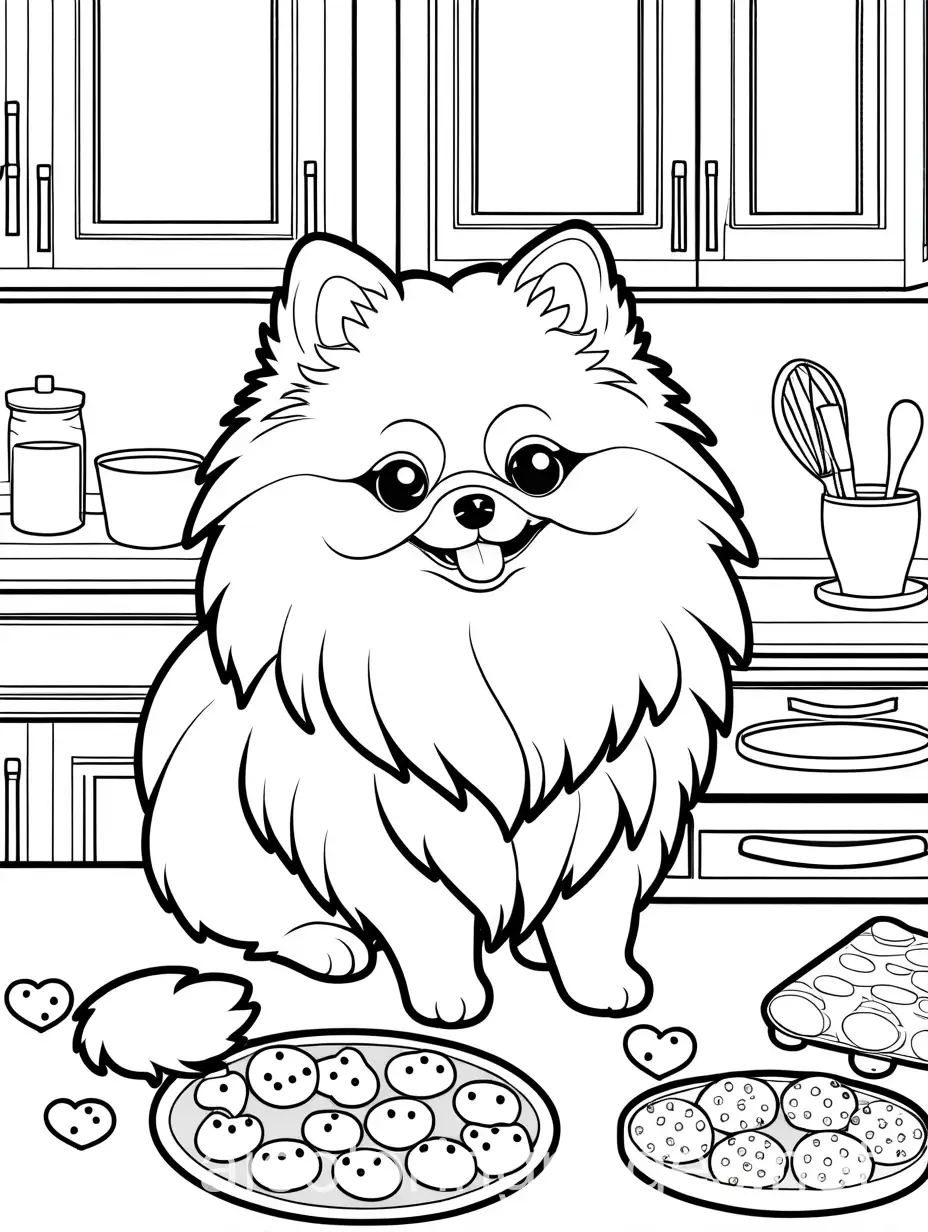 Pomeranian-Dog-Baking-Christmas-Cookies-for-Kids