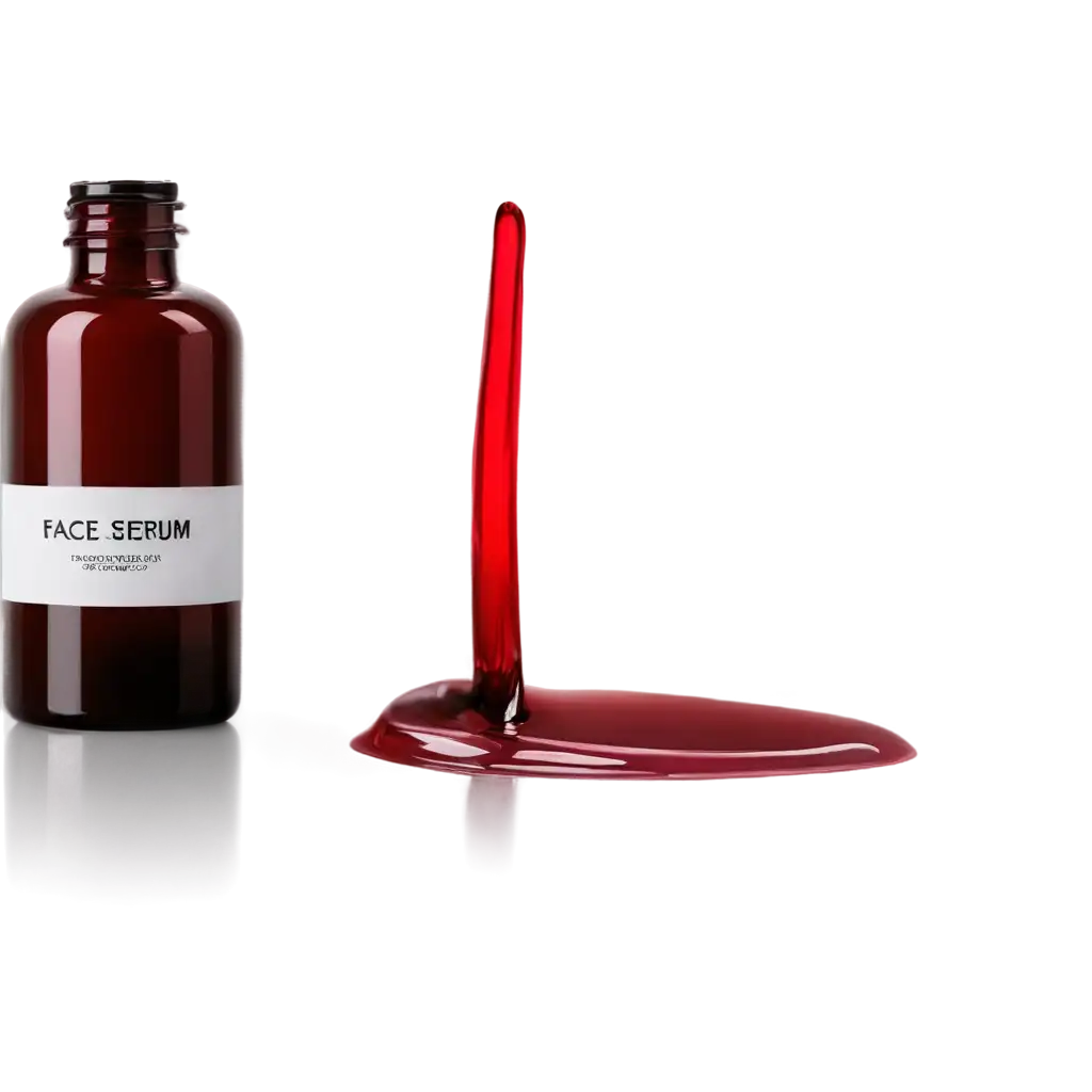 face serum red wine color hovering at an angle