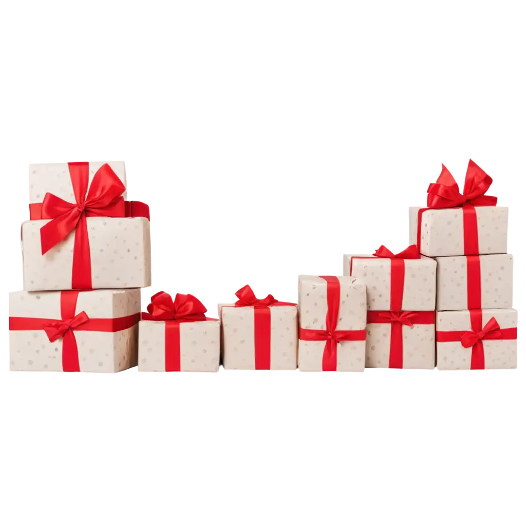 5-Gift-Wrapped-Boxes-with-Red-Ribbons-PNG-Image-HighQuality-and-Transparent