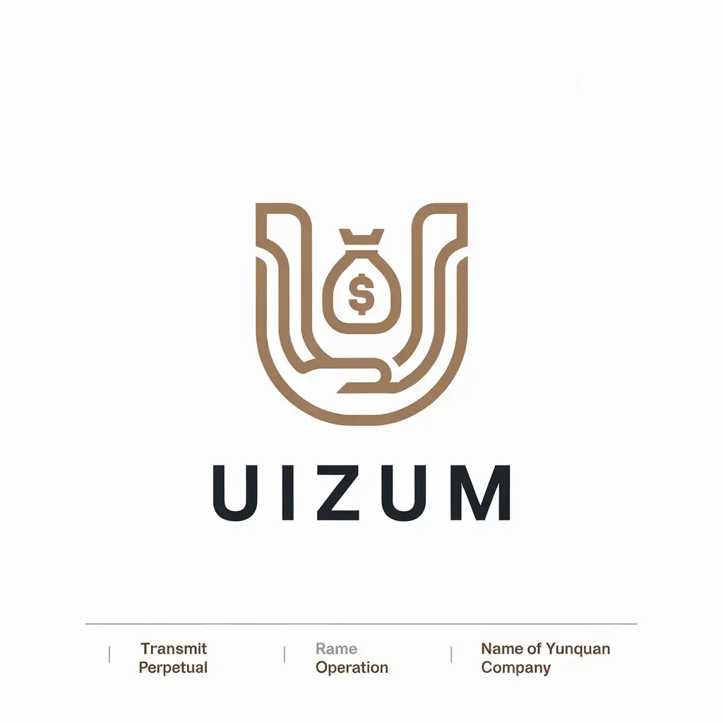 LOGO Design for Uizum FinanceInspired Minimalistic Symbol with Perpetual Weave and Operation Themes