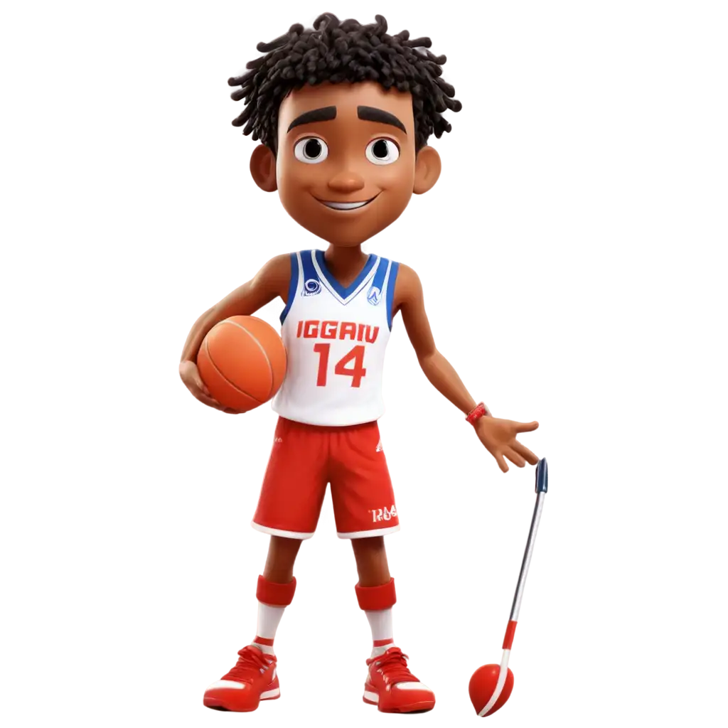 Cartoon-Basketball-Player-PNG-Image-Iguatu-with-Blue-White-and-Red-Uniform-Number-14