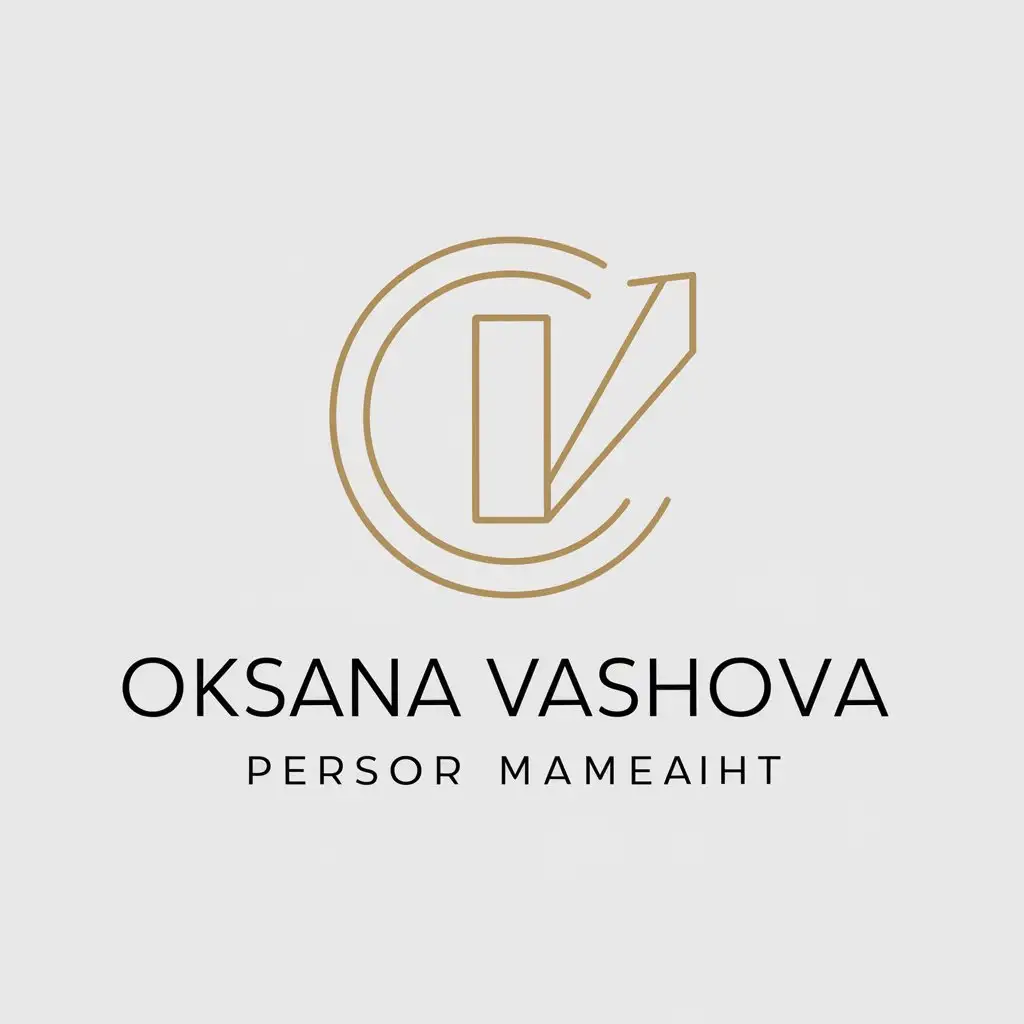 a vector logo design,with the text "Oksana Vashova", main symbol:This is a personal logo symbol I don't know,Moderate,be used in Development of a person, goal setting, success, financial well-being - business coach as a persona industry,clear background