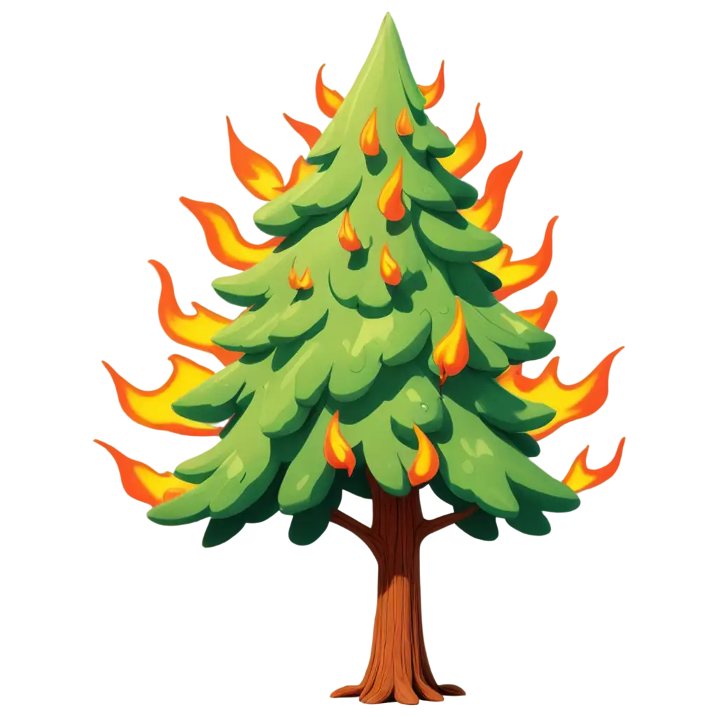 Burning-Cartoon-Tree-PNG-Image-HighQuality-Digital-Art-for-Creative-Projects