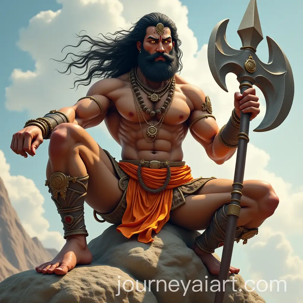 Realistic-Hanuman-Ji-in-Action-Pose-with-Mace-and-Muscular-Build