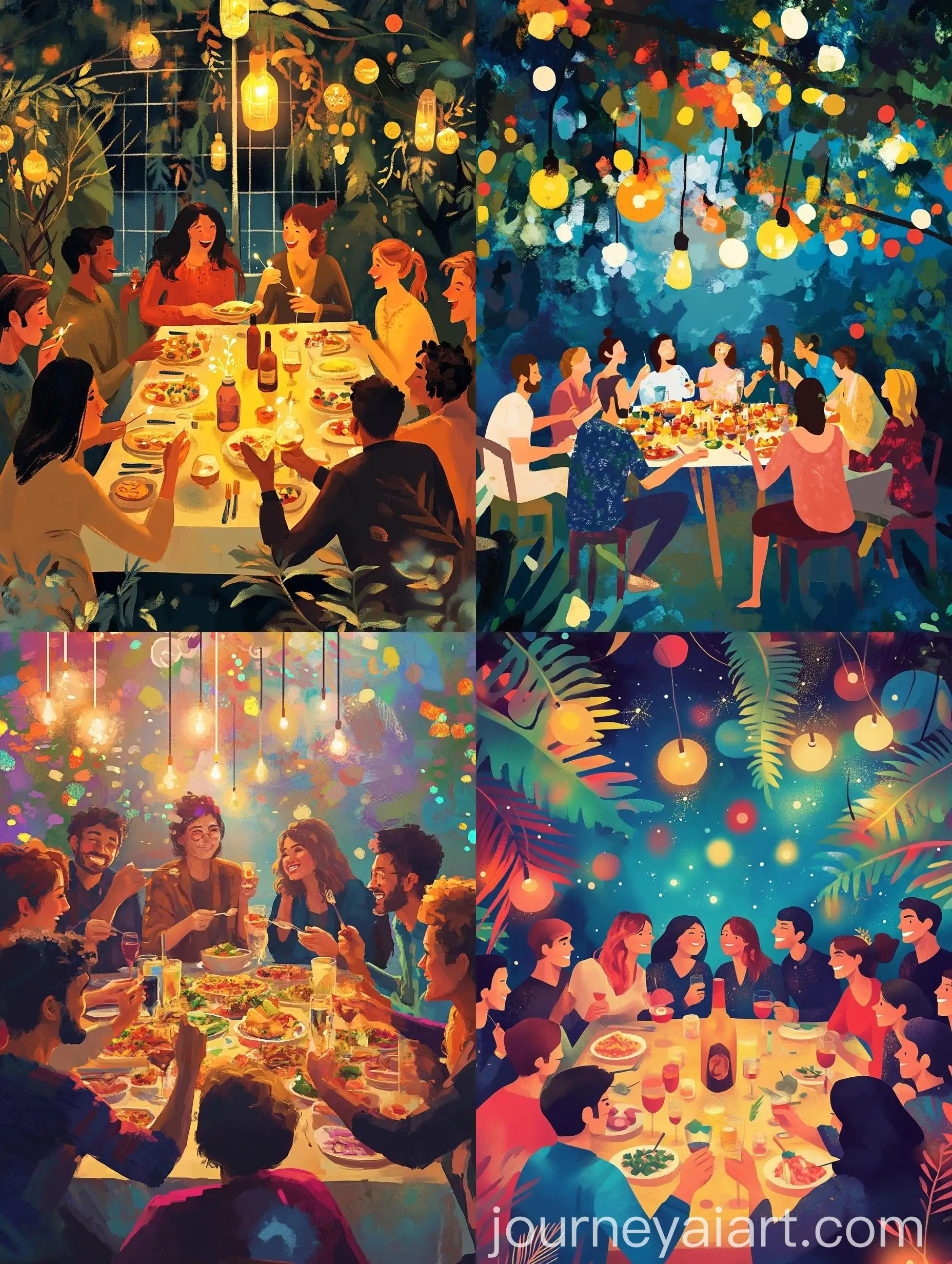 New-Years-Eve-Celebration-Group-Dining-in-Magical-Dixit-Style