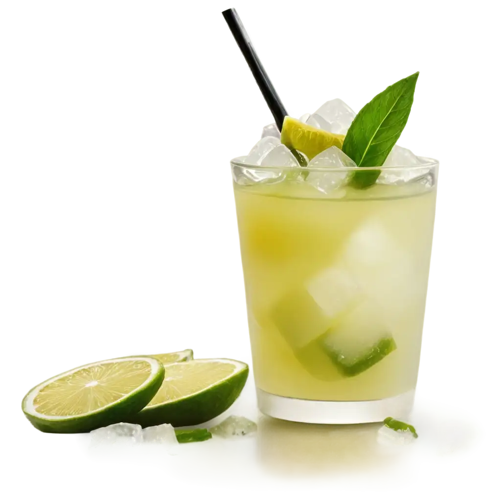 Chilled-Caipirinha-PNG-Image-Refreshing-Lemon-Cocktail-Concept