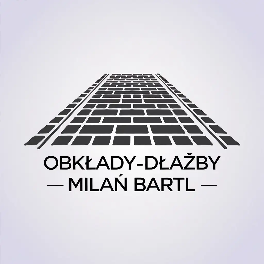 LOGO Design for Obkladydlaby Milan Bartl Minimalistic Pavement Symbol for Construction Industry