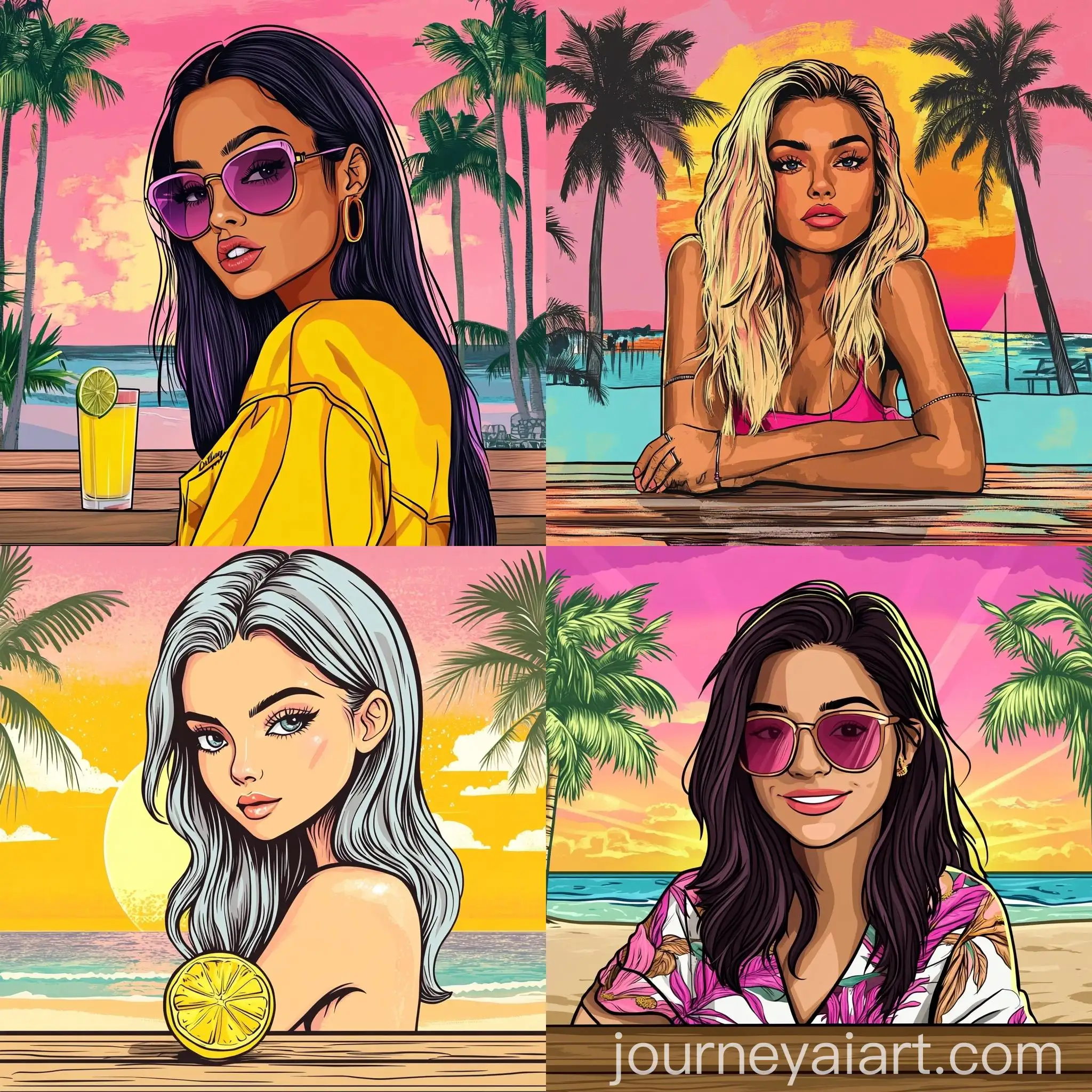 PopArt-Limonade-Stand-Avatar-at-Miami-Beach-Sunset-SUNDY-STORE