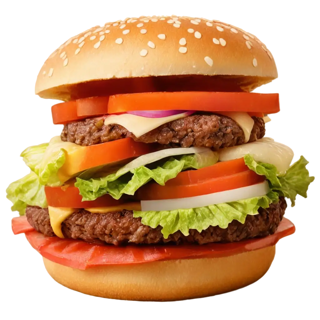 Mouthwatering-Hamburger-PNG-with-Juicy-Beef-Patty-Melted-Cheese-and-Crispy-Fries-Perfect-for-Your-Food-Visuals