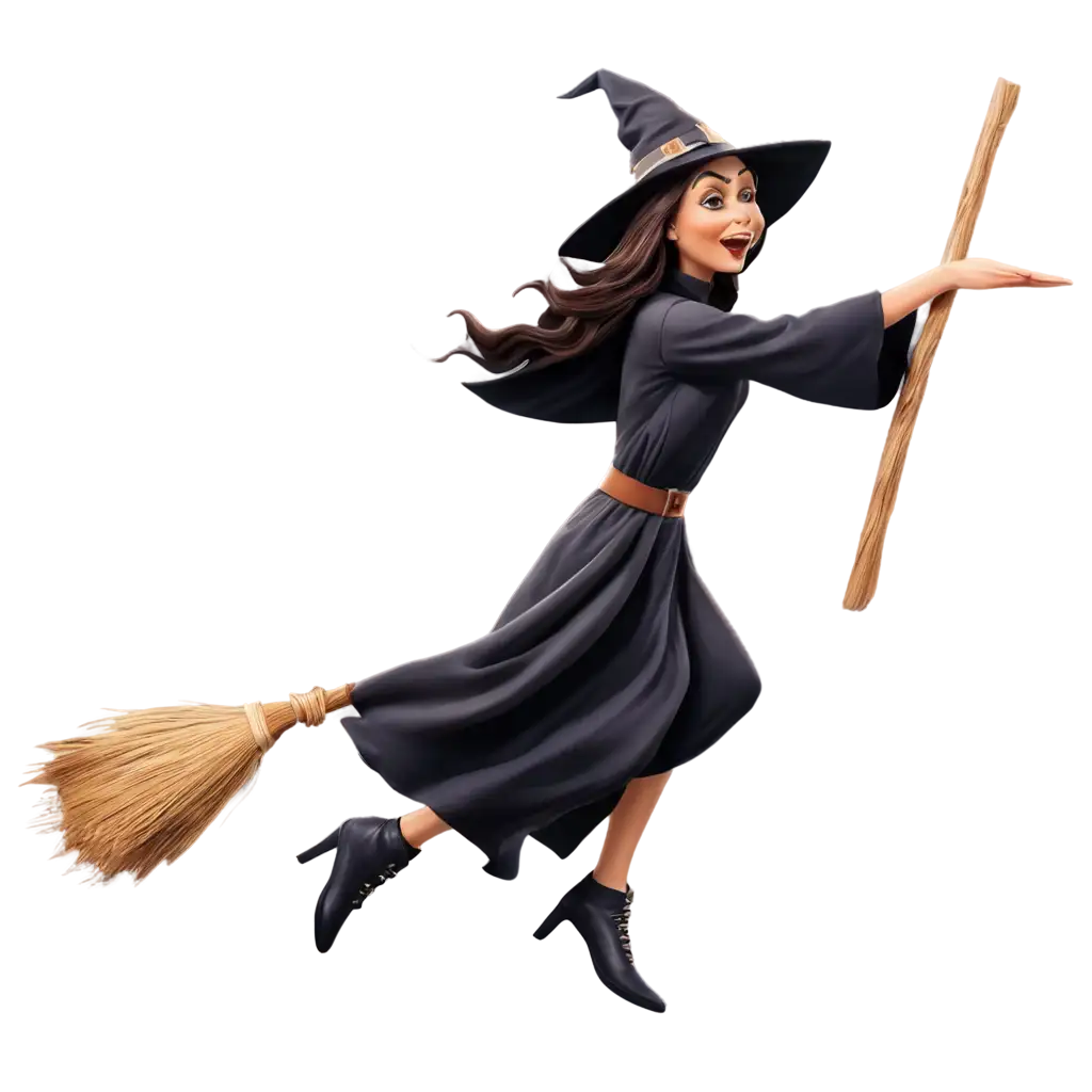 Witch-Flying-on-a-Broom-PNG-HighQuality-Transparent-Image-for-Versatile-Use