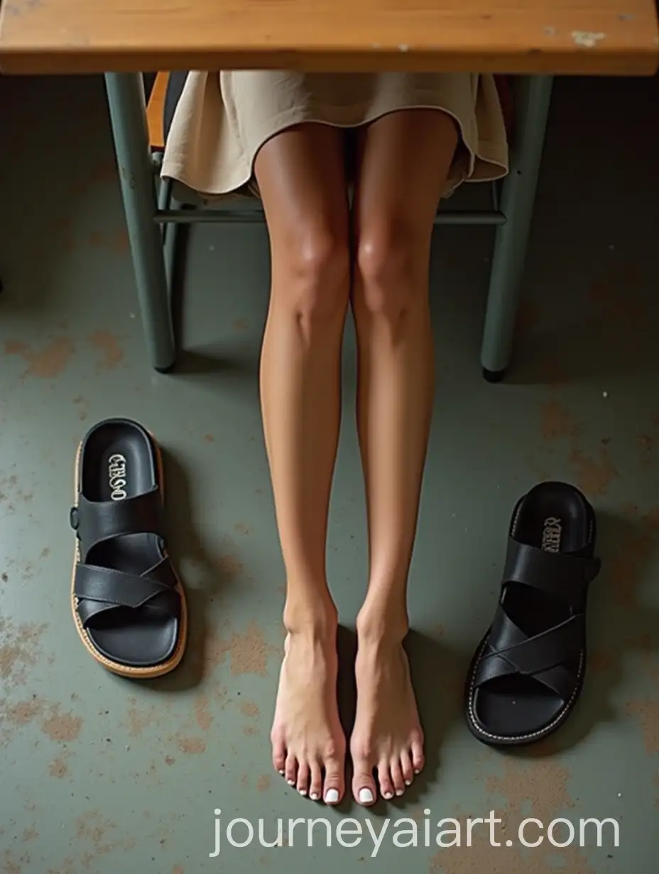 Girls-Bare-Feet-Under-University-Desk-Instagram-Style-Photo