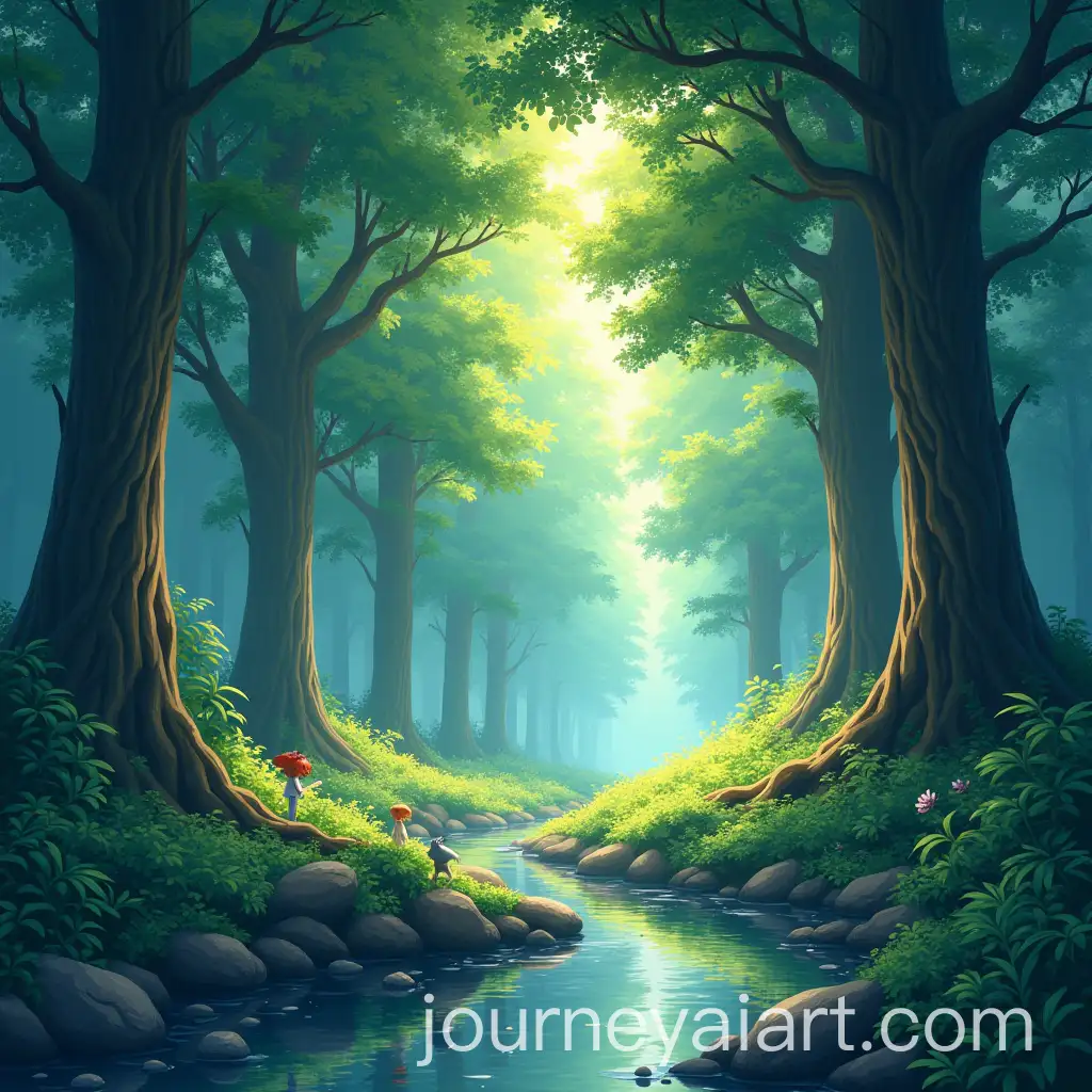 Serene-Anime-Forest-with-Mystical-Creatures-in-4K-Digital-Art
