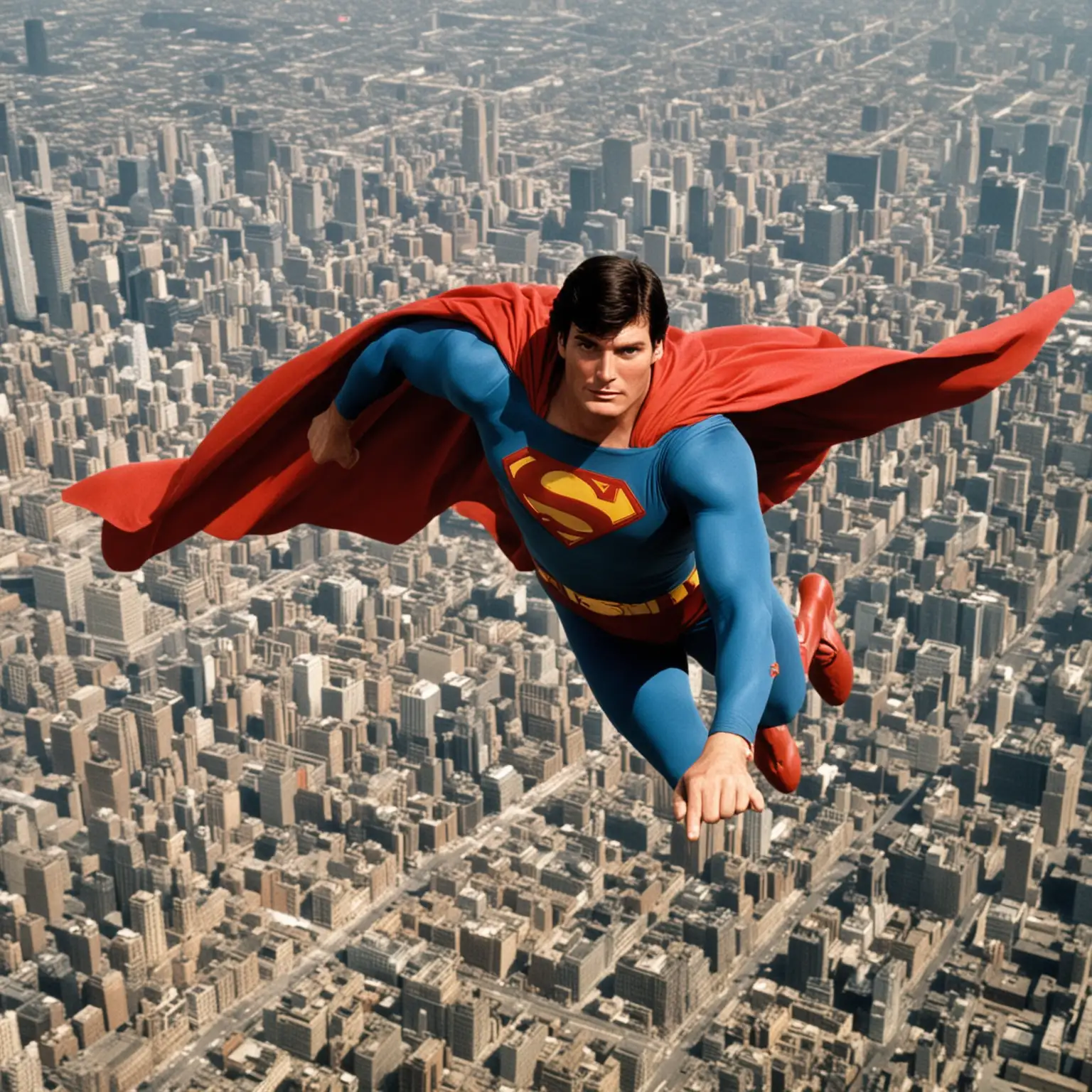 Superman-Flying-Over-the-City-Christopher-Reeve-Inspired-Artwork