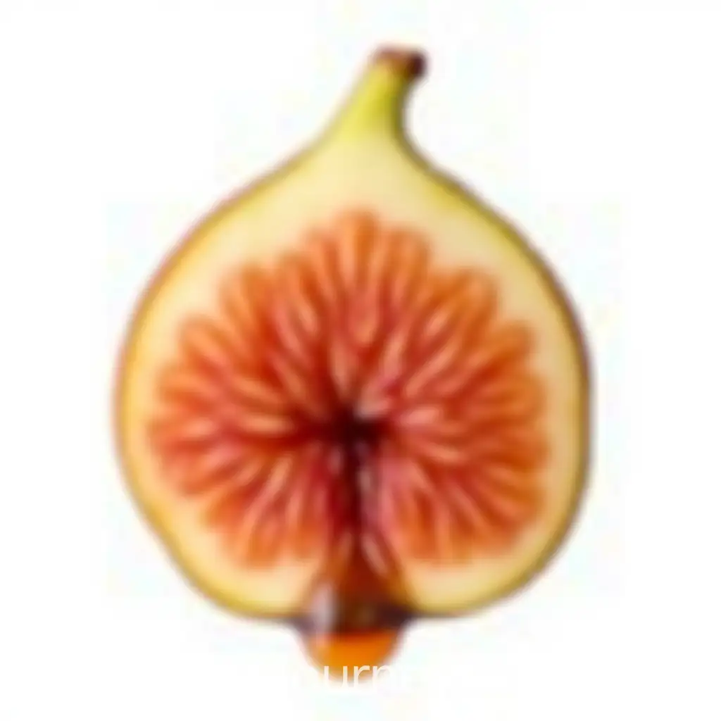 CloseUp-Detailed-View-of-Shriveled-Fig-Soaked-in-Juice-on-White-Background