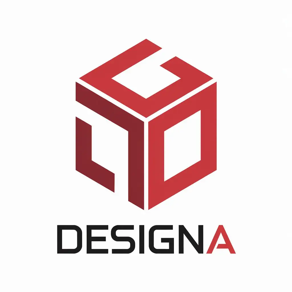 LOGO Design for Designa Red Cube Symbolizing Innovation and Modernity