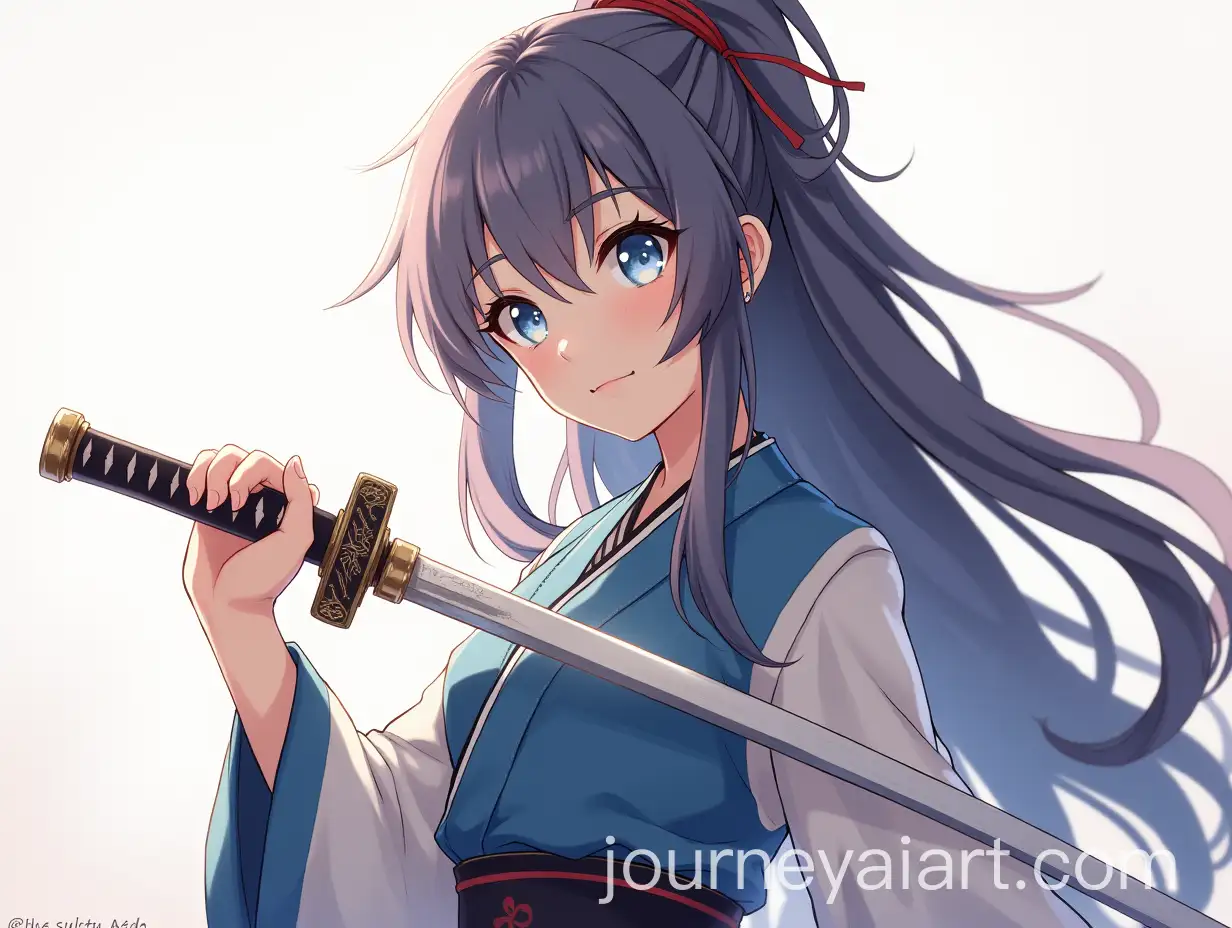 Anime-Style-Girl-with-MasculineAI-Image-Prompt-Expansion-Appearance-in-Traditional-Chinese-Male-Clothes-Holding-a-Sword
