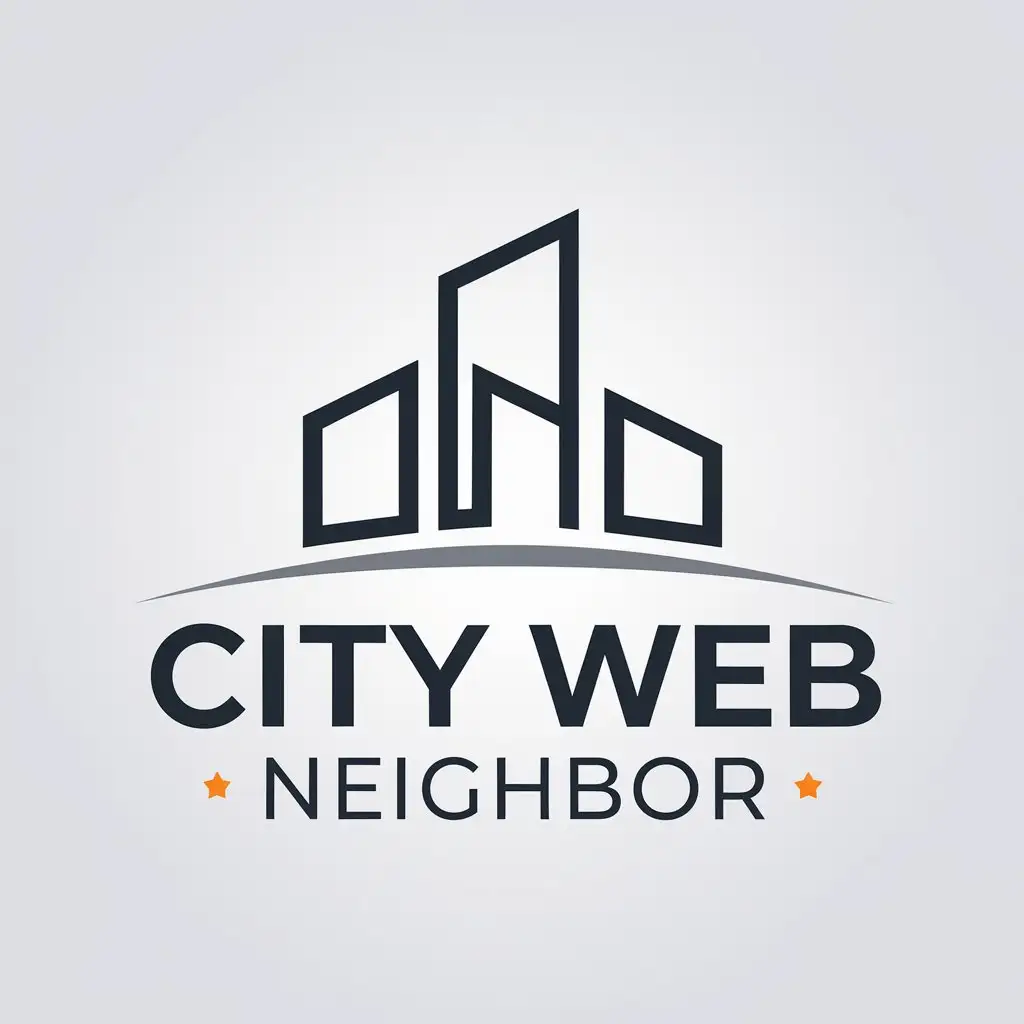 LOGO Design for City Web Neighbor Vector Design with Building Symbol for Real Estate Industry