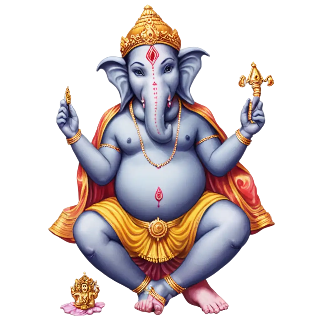 Elegant-Ganesh-Lord-PNG-Image-A-Divine-Art-Representation