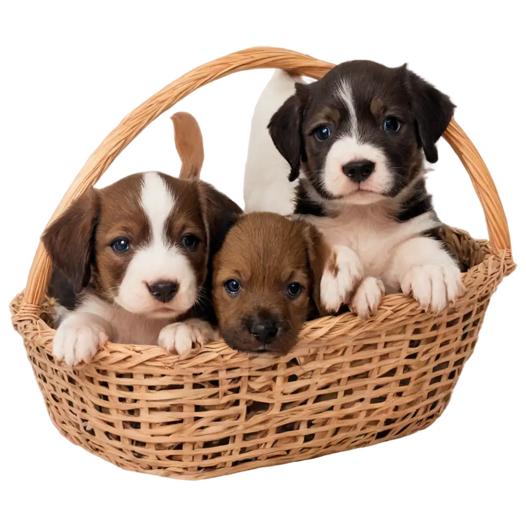 Cute-Puppies-in-a-Basket-PNG-Image-HighQuality-and-Versatile