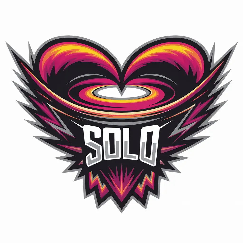 a vector logo design,with the text "SOLO", main symbol:Frisbee/passionate/vigorous/spread out/,complex,be used in Retail industry,clear background