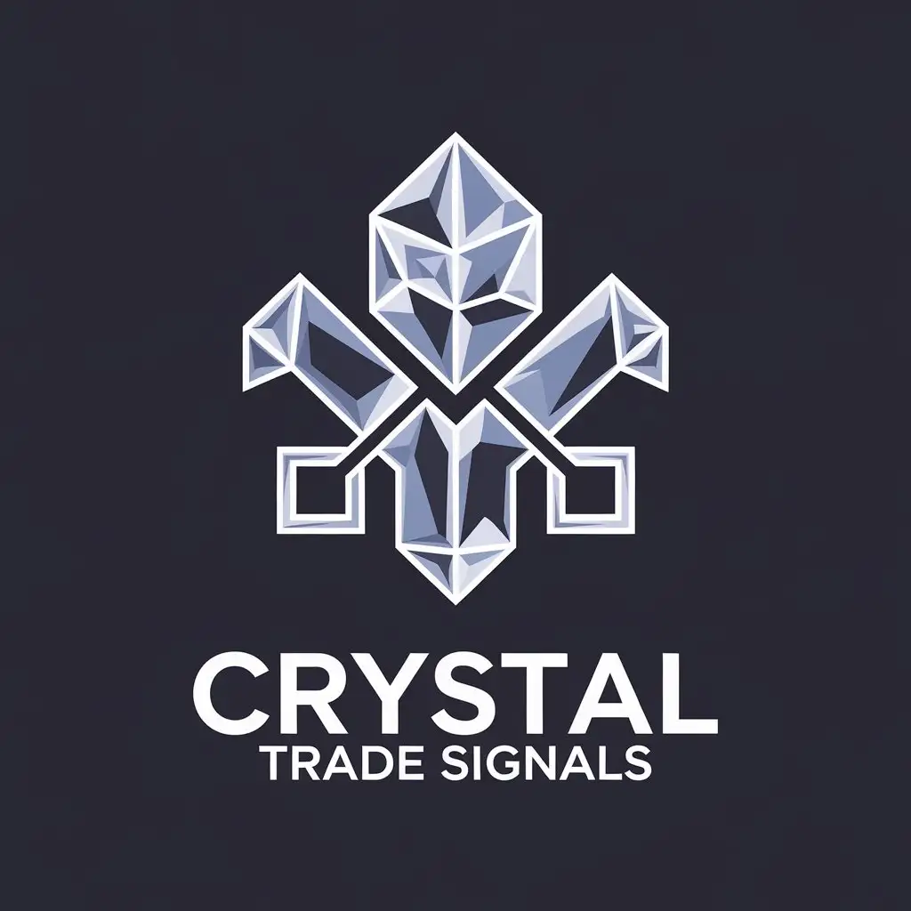 LOGO Design for Crystal Trade Signals Crypto Symbol with Complex and Clean Design