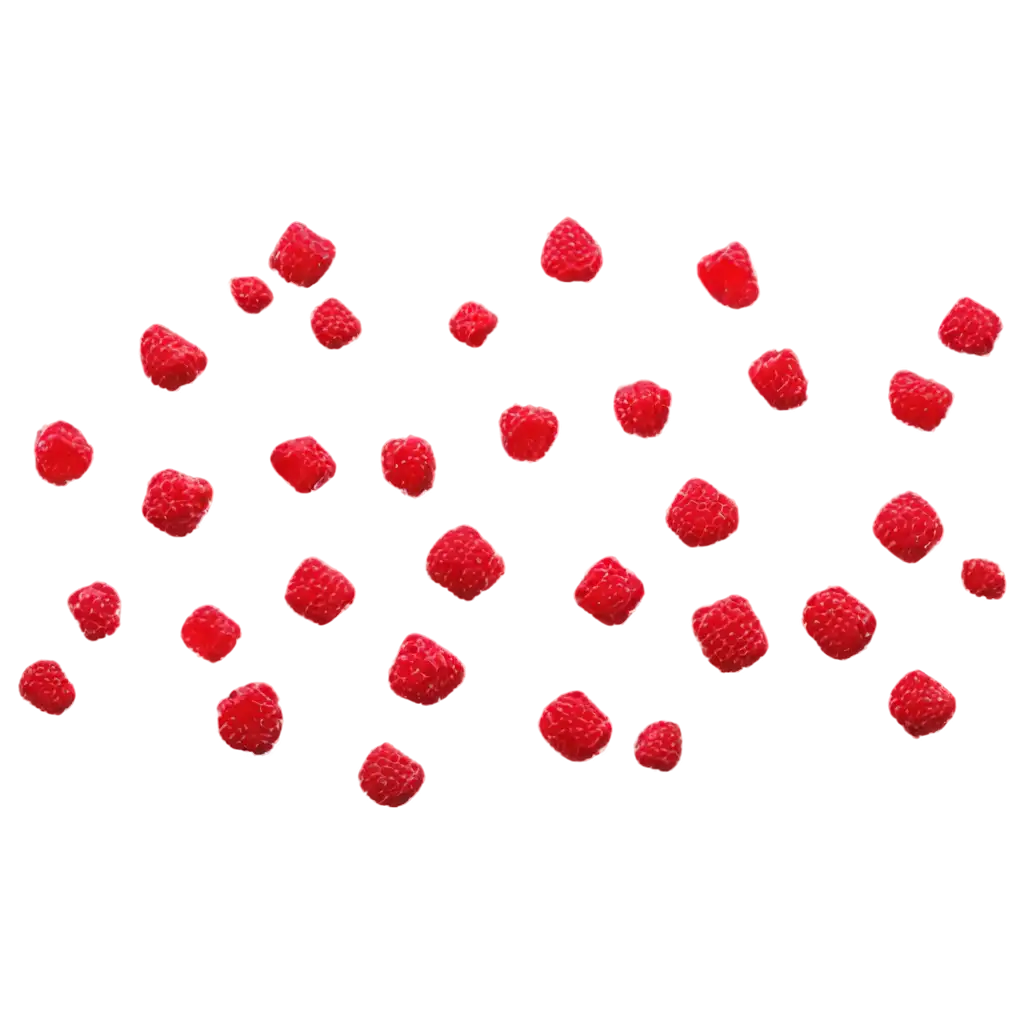 Square-Flying-Pieces-of-Raspberry-PNG-HighQuality-Transparent-Image-for-Creative-Projects