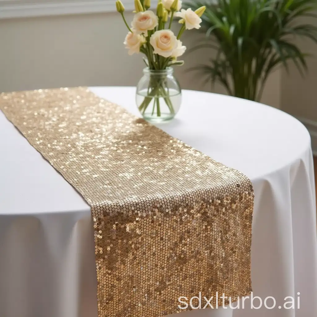 Sparkling-Sequin-Table-Runner-on-Table