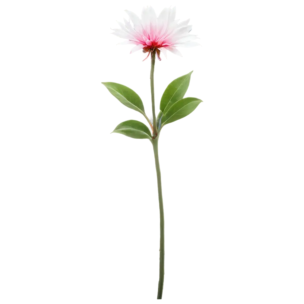 a plant with one flower pink white color