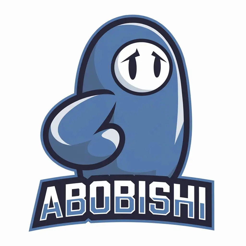 LOGO Design for Abobishi Blue Among Us Character with Clear Background