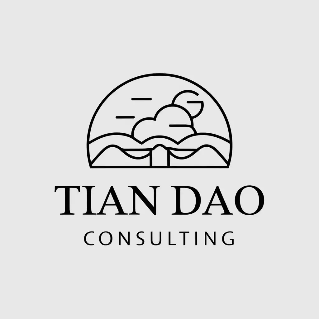 a vector logo design,with the text "Tian Dao Consulting", main symbol:sky,Moderate,be used in Finance industry,clear background