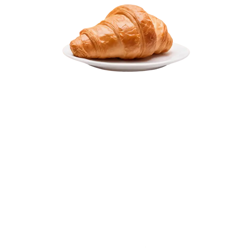 Croissant-on-a-Plate-PNG-Image-Perfect-for-Bakery-Food-Blogs-and-Web-Design