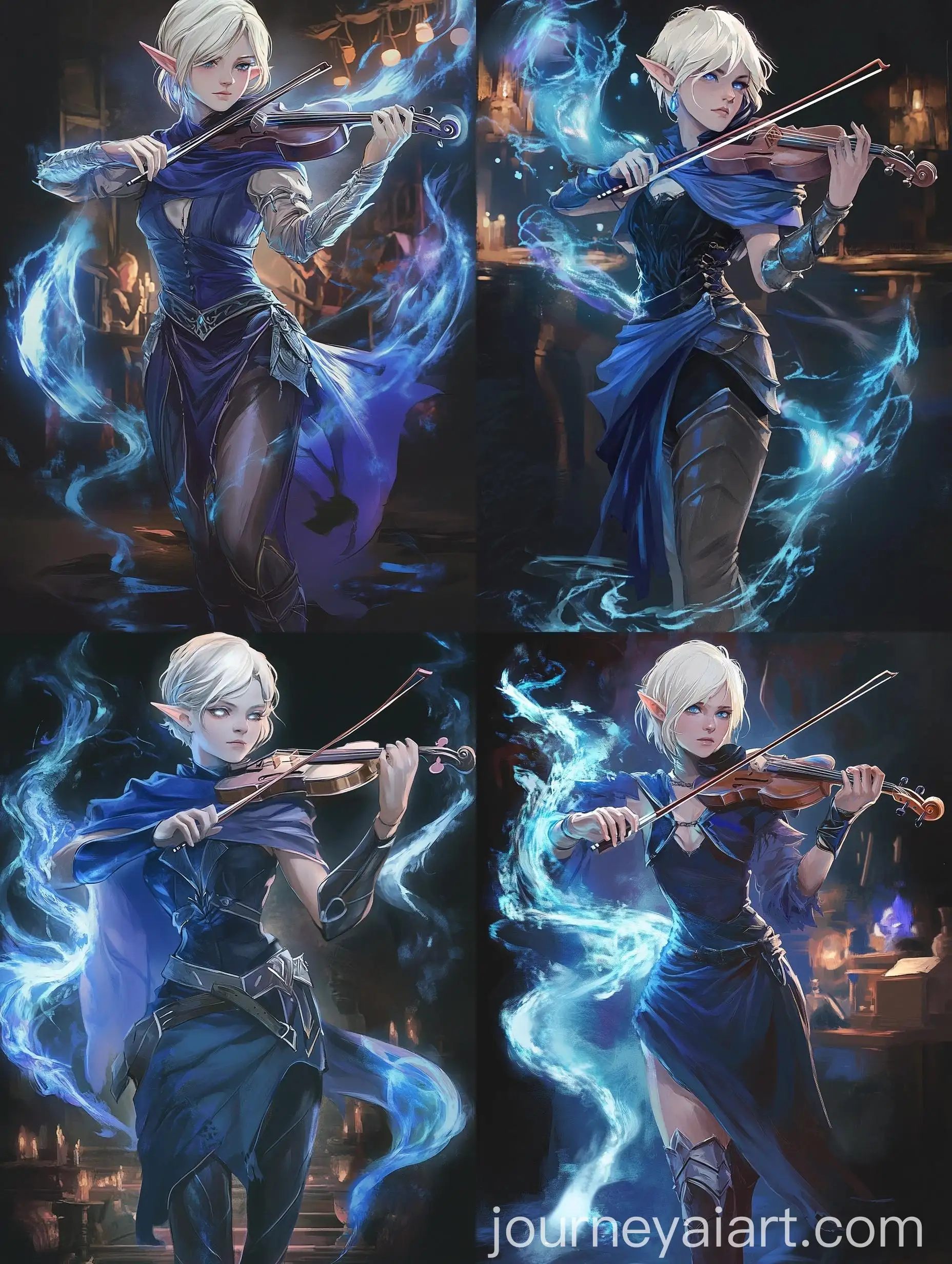 Elf-Girl-Playing-Violin-with-Magical-Blue-Mist-on-Tavern-Stage