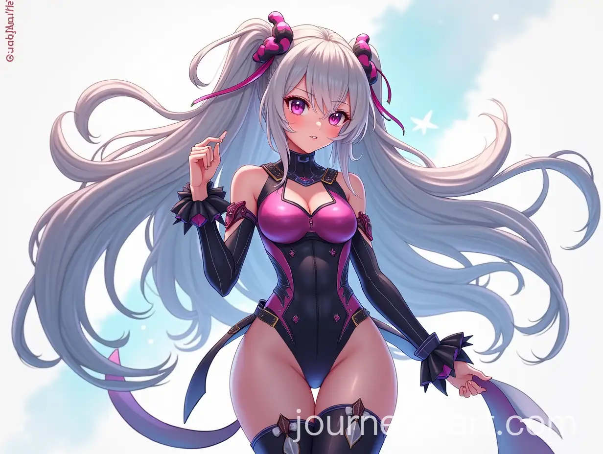 Futuristic-Anime-Girl-in-Latex-Outfit-with-Dynamic-Pose