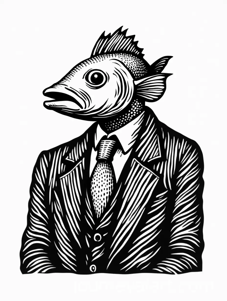 Vintage-Bust-with-Fish-Head-in-a-Suit-and-Tie-Antique-Woodcut-Engraving