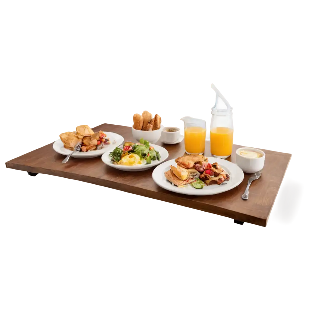 Brunch-on-Table-Side-View-PNG-Image-for-HighQuality-Visuals