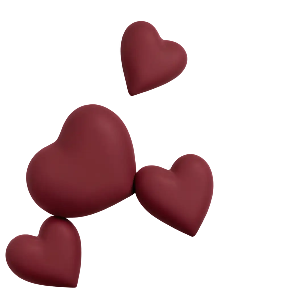 Exchange-Heart-Bordeaux-Color-PNG-HighQuality-Transparent-Image-for-Versatile-Use