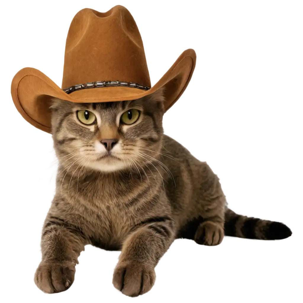 Unique-Cat-with-Cowboy-Hat-PNG-Image-Enhance-Your-Designs-with-Quirky-Feline-Charm