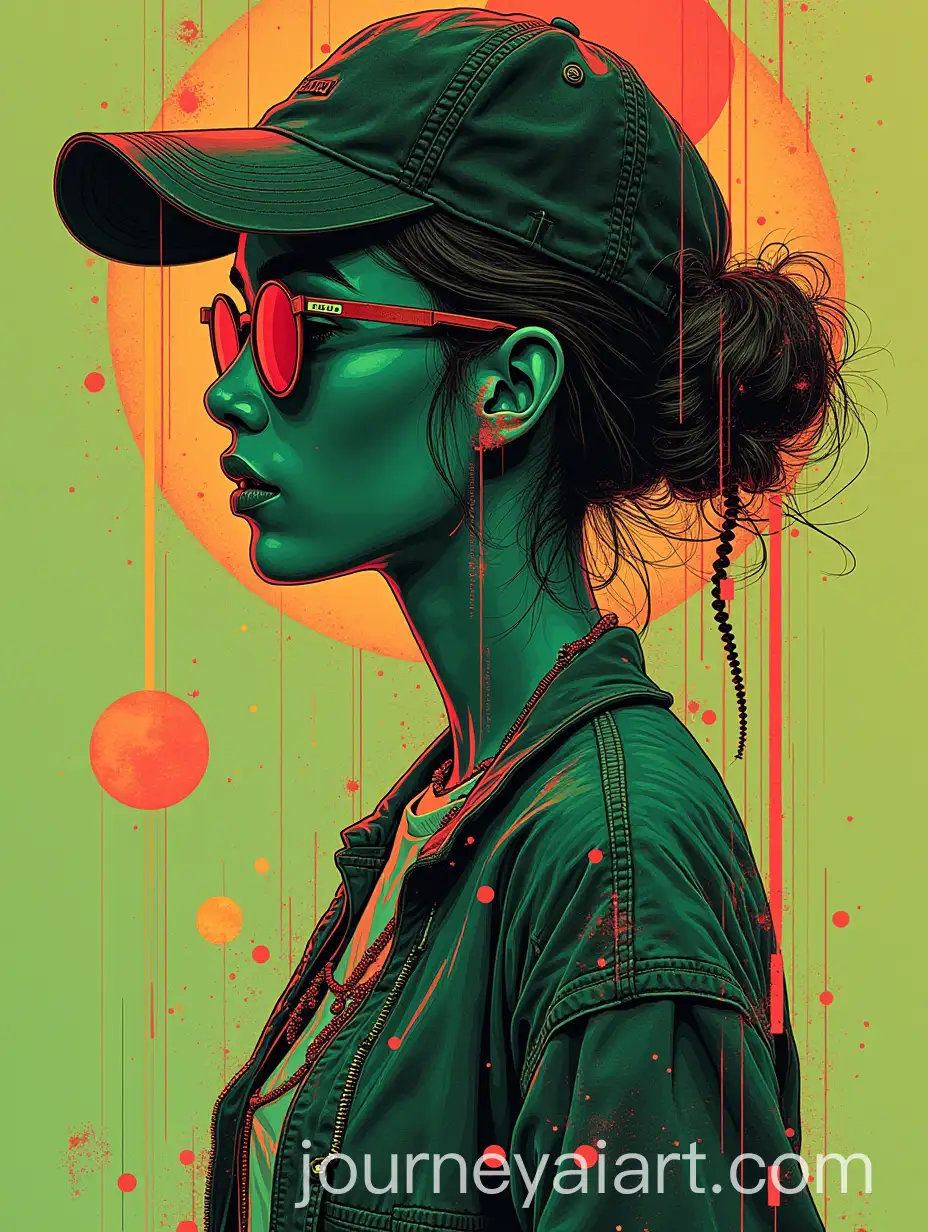 Modern-Green-Tara-with-Streetwear-Elements-in-Digital-Glitch-Art-Style