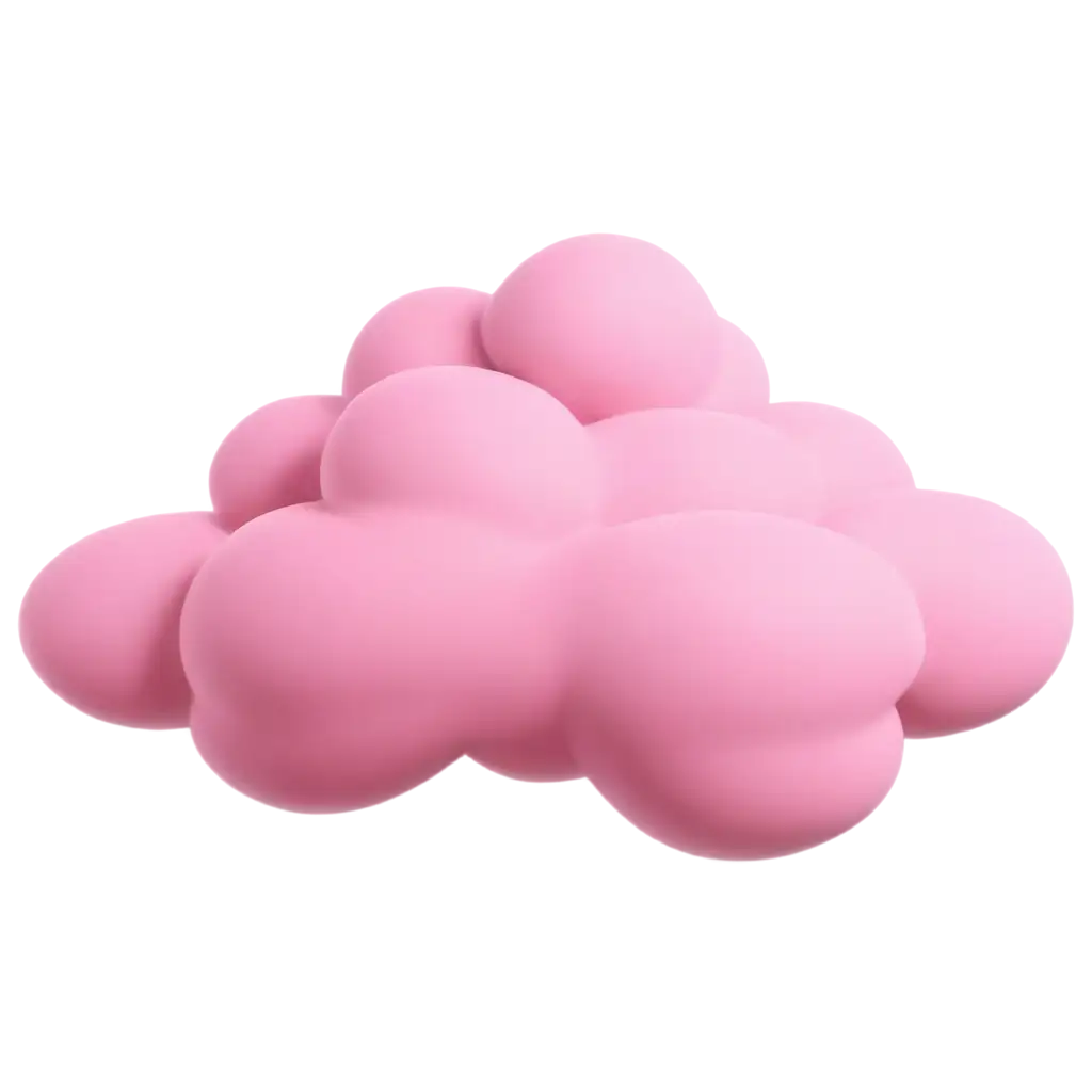 3D pink cloud