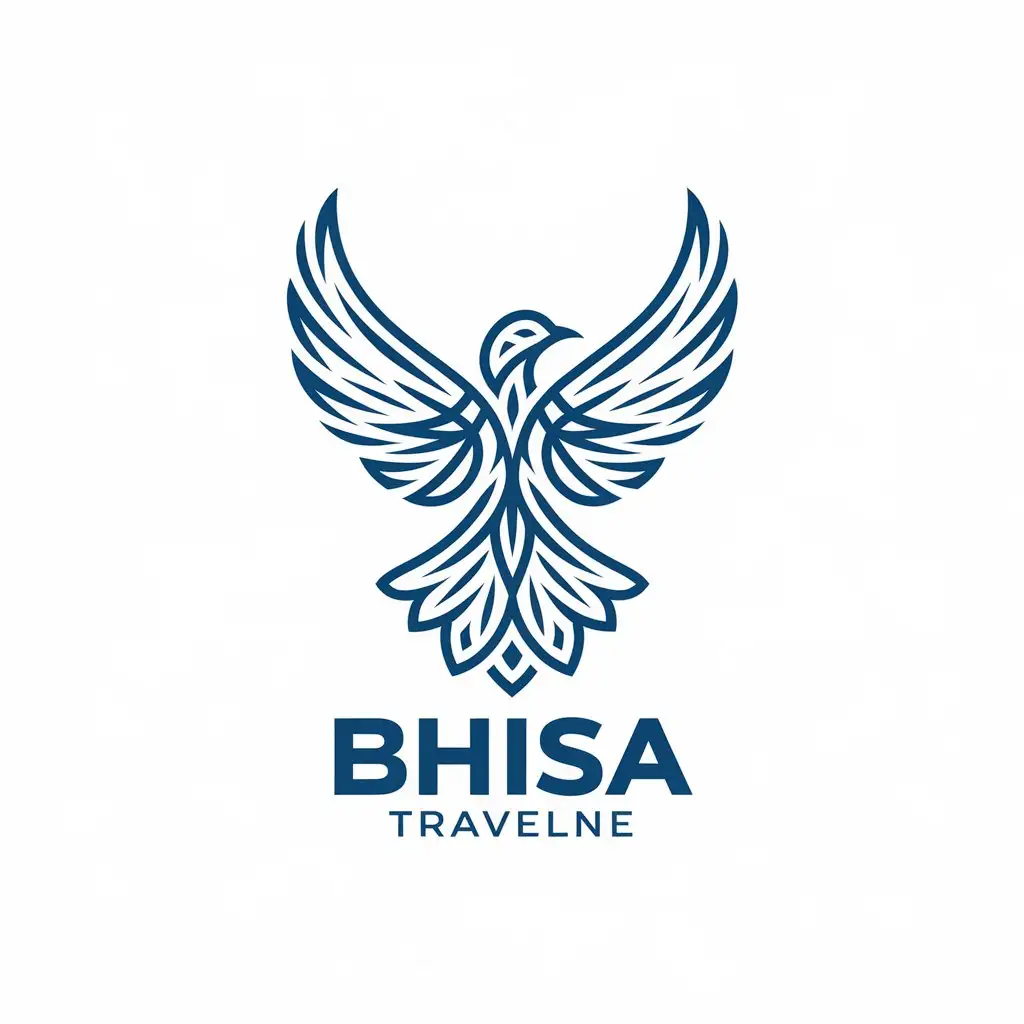 LOGO Design For BHISA Flying Bird Symbol for Travel Industry