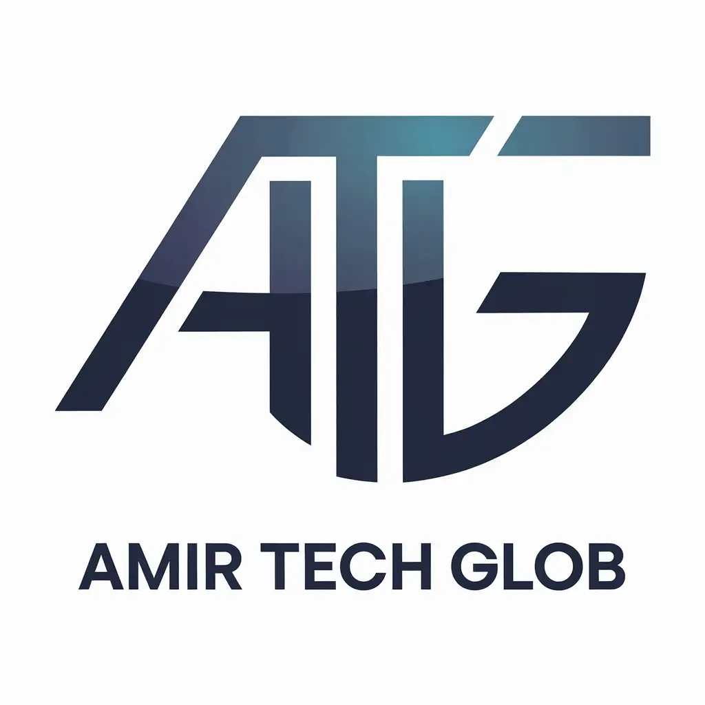 LOGO Design for Amir Tech Glob Modern ATG Symbol in the Technology Industry