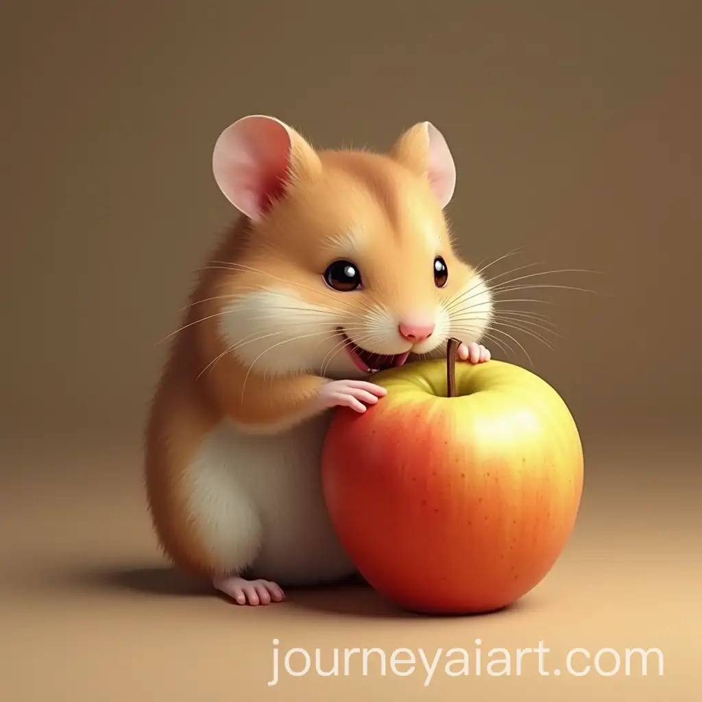 Roborowski-Hamster-Eating-an-Apple-in-Realistic-Detail