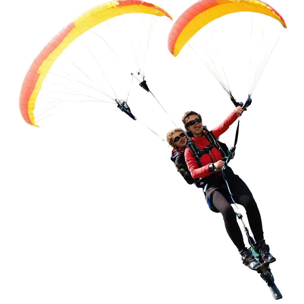 PNG-Image-of-a-Girl-and-Boy-Paragliding-in-the-Sky-Transparent-Background-for-Versatile-Use