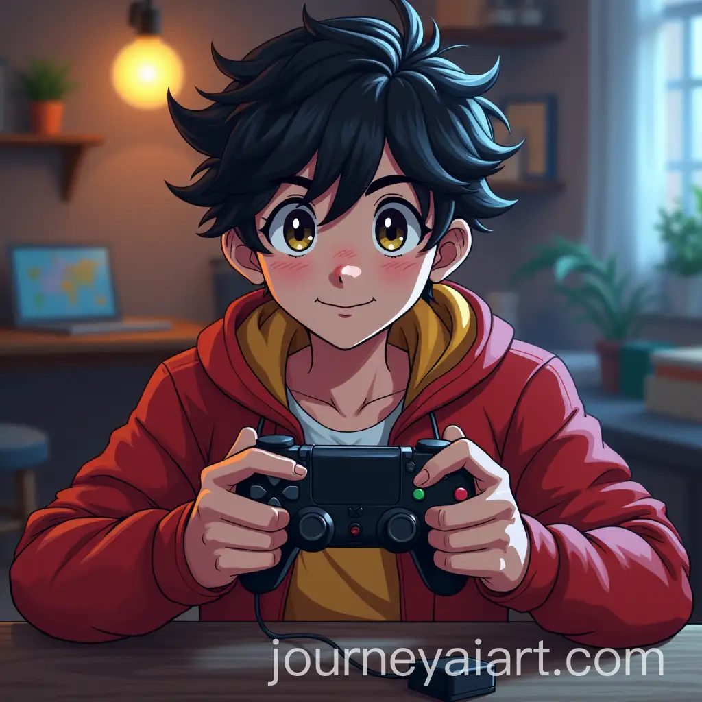 Portrait-of-a-Gamer-Boy-in-Action