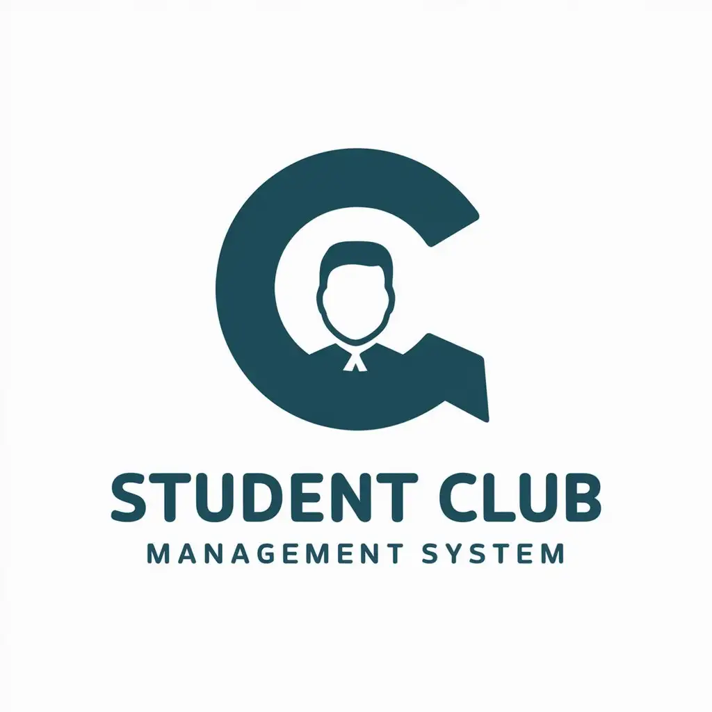 a vector logo design,with the text "student club management system", main symbol:Letters person,Moderate,clear background