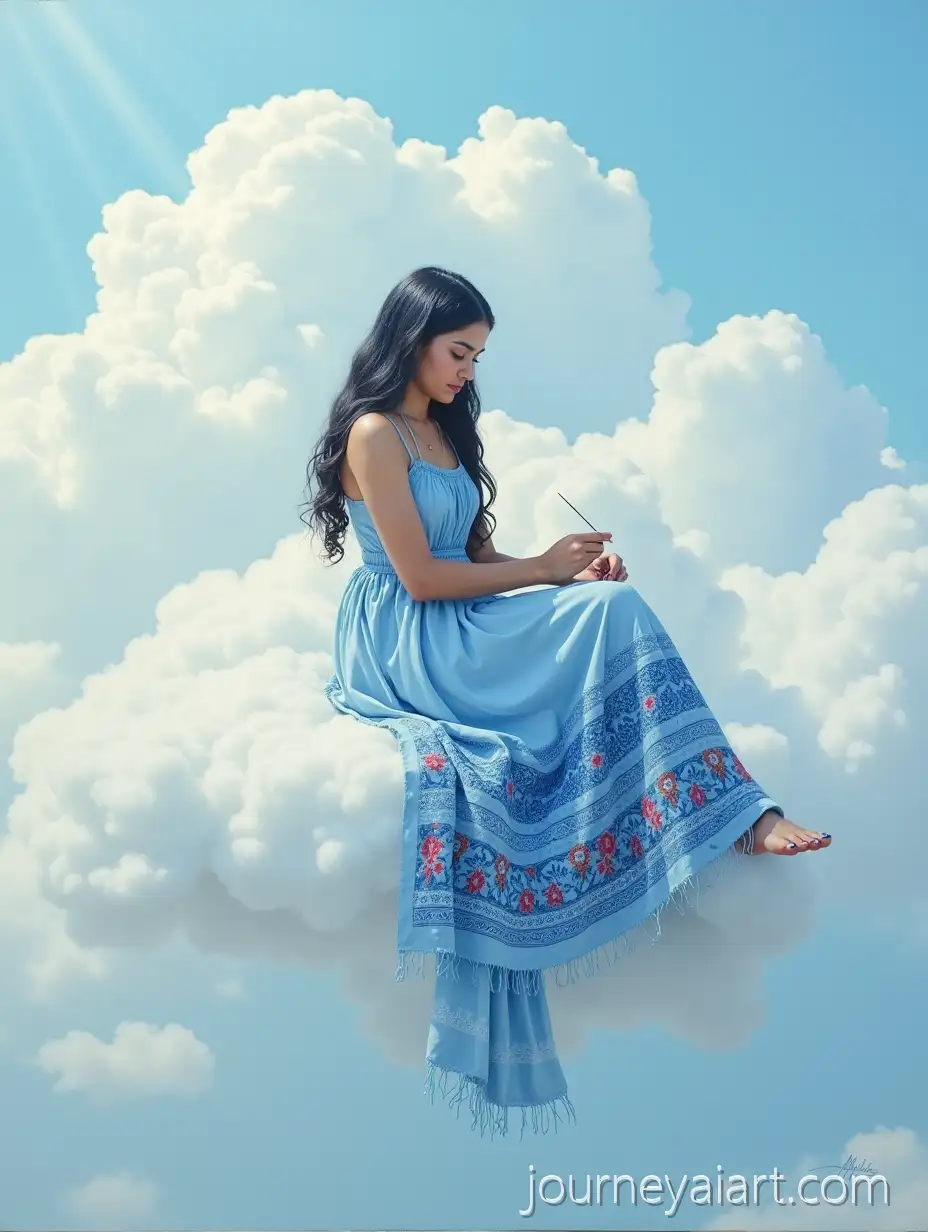 Mexican-Woman-Weaving-Traditional-Embroidery-on-a-WhiteMexican-woman-weaving-cloud-Cloud