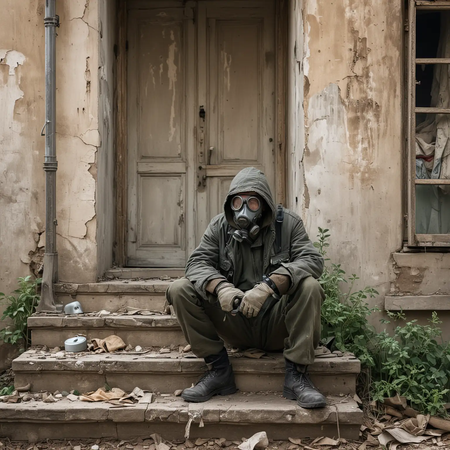 Stalker-in-Ruins-Holding-Gas-Mask