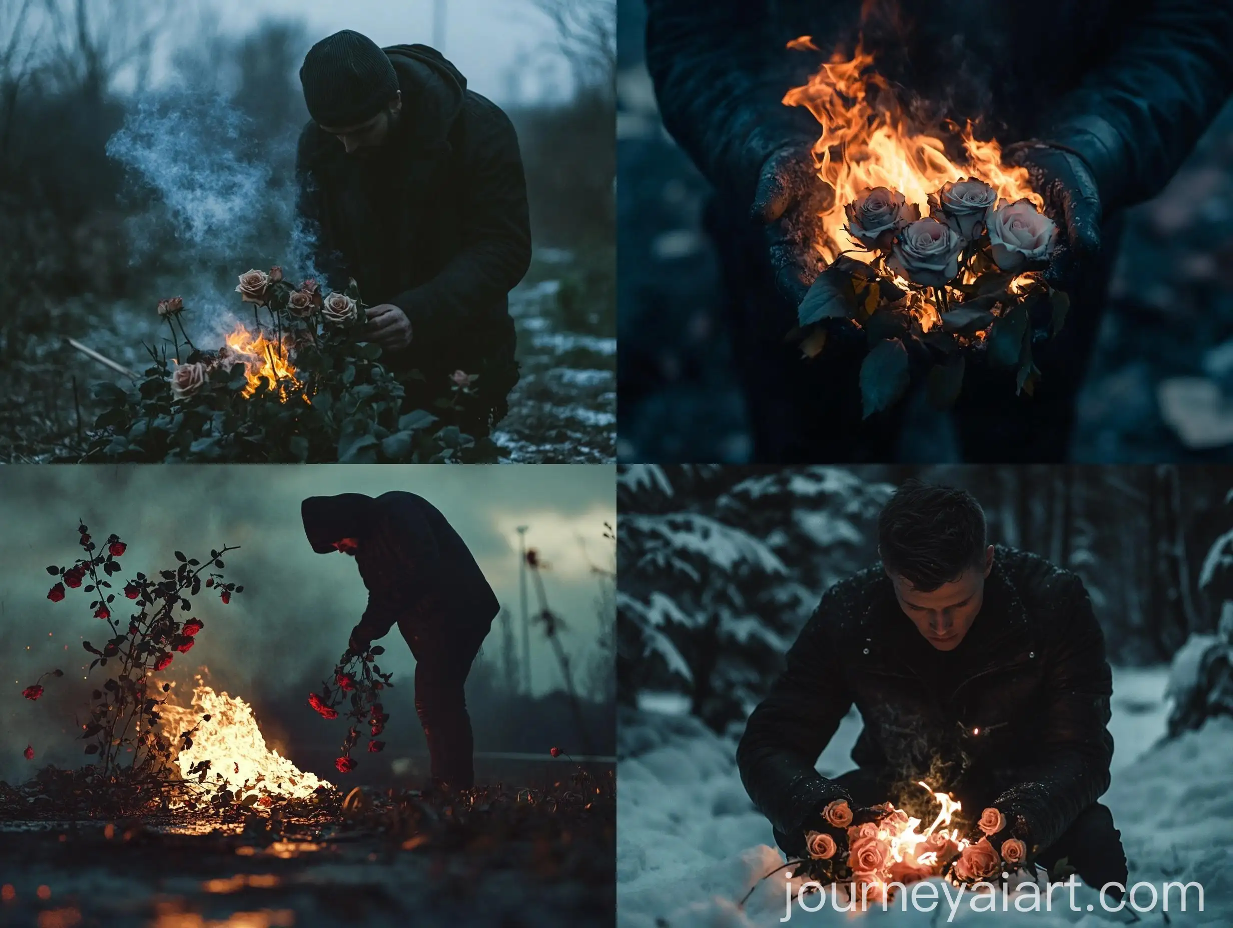 Man-Burning-Roses-in-Cinematic-Style