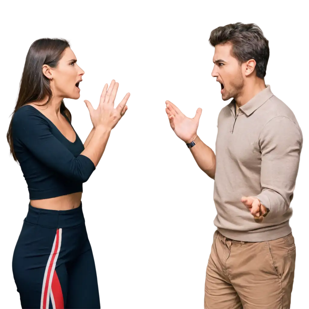 HighQuality-PNG-Image-of-a-Couple-Arguing-and-Shouting-Angrily